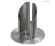 Kerzenleuchter (052.5SS) 50mm Röhren Silber matt gebürstet, Kerzenhalter für Ø 5 cm Altarkerzen und Anlasskerzen