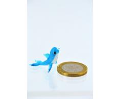 Delfin mini - hellblau -f-1 -Glasfigur--