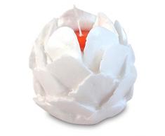 Unbekannt Sigro Rose Duftkerze, 7 x 8 cm, Wachs, weiß, 7 X 7 X 8 cm