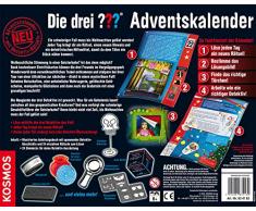 KOSMOS 634162 - Die drei ??? Adventskalender 2019, Löse 24 spannende Rätsel in der Geisterbahn, mit 24 Detektiv-Gimmicks, Spielzeug-Adventskalender für Kinder ab 8, Krimi Geschichte bis Weihnachten