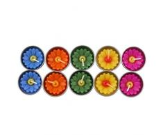 Freak Scene Kerzen - Teelichter - Bunte Gänseblümchen - 10er Set