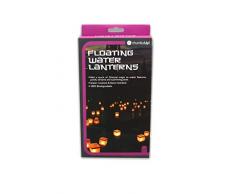 Monsterzeug 10 Wasserlaternen - 100% biologisch abbaubar, Schwimmende Glückslaternen mit Kerzen, Schwimmlichter als Outdoor Dekoration