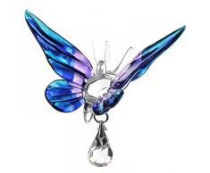 Wild Things Fantasy Glass Suncatcher Glasfigur, Schmetterling violett