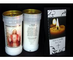 Karte und Sacred Heart of Jesus Votivkerze für alle Anlässe katholischen Geschenk