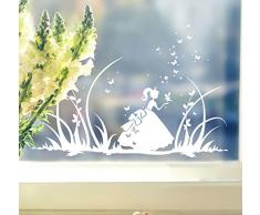 Fensterbilder Kinder Frühling Kinderzimmer Cinderella Schmetterlinge Wiese Schmetterlinge M1368f (flieder)