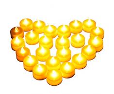 [Neuer Stil] 24 LED Kerzen, Diyife® LED Flammenlose Tealights, Flackern elektrische Kerze Lichter Dekoration für Weihnachten, Weihnachtsbaum, Ostern, Hochzeit, Party [Batterien enthalten]