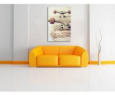 Skateboard schwarz weiß Format: 100x70 cm auf Leinwand, XXL riesige Bilder fertig gerahmt mit Keilrahmen, Kunstdruck auf Wandbild mit Rahmen, günstiger als Gemälde oder Ölbild, kein Poster oder Plakat