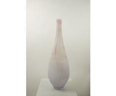 Glasvase Dekovase mundgeblasene Blumenvase Vase H55cm Bodenvase aus Glas Dekoration Geschenk (lila-rosa)