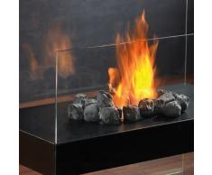 Carlo Milano Tischkamin-Deko-Material: Deko-Steine für Bio-Ethanol-Öfen, schwarz (Deko-Brennmaterial)