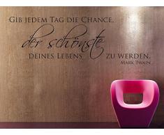 GRAZDesign 720229_50_042 Wandtattoo Zitat Spruch Gib Jedem Tag die Chance der schönste Mark Twain (147x50cm//042 Flieder)