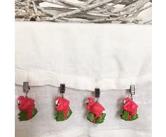 5 IN 1 TABLE Tischdeckenbeschwerer 4 Stück FLAMINGO pink Tischdeckengewicht Tischtuchgewicht