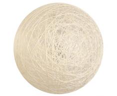 Dekobälle Coton 4 Stück ø 5 cm - Stoffkugeln Tischdeko, Dekokugeln, Tischdekoration Tischschmuck 5283 (Ivory)