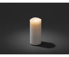 LED Duftkerze mit 6h Timer, weiß, flackernd, mit 4 verschiedenen-Duftpads, Ø 9cm, Höhe 18cm, Batteriebetrieb: 2x D 1,5W (exkl.)