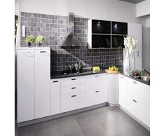 Hode Selbstklebende Folie Dekorfolie Klebefolie für Möbel Küche Oberflächenschutz Wasserdicht Vinyl Hochglanz Mit Glitzerpartikel Effekt Weiß 40cmX300cm