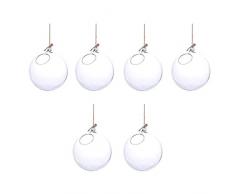 F Fityle 6 STK. Glas Kugel Vase Blumenvase Glasvase Hängende Hydroponic für Pflanze Blumen - 1