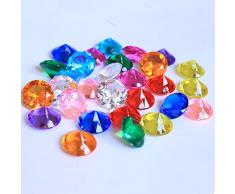 DAHI Deko Diamanten 30mm Hochzeit Streudeko Transparent Kristall 30stk Dekosteine Tischdeko Diamanten (bunt, 30x20mm)