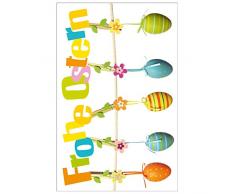 Susy Card 40025896 Grußkarte Ostern, Ostereier an Wäscheleine, 1 Stück