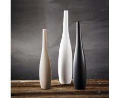 3-teilig Set Porzellan Vasen, Purelifestyle, Blumenvase in 3 Farben, Raumdeko, Höhe 59 / 51 / 45,5 cm, Weihnachtsgeschenk