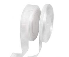 TUPARKA 100 Yard 91m geschenkband weiß, schleifenband für Hochzeit Geschenk Chiffonband (10 mm, 25 mm)