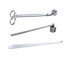 Ultnice Kerzen-Zubehör, 3er-Set, Kerzenlöscher, Kerzenschere, Kerzenanzünder