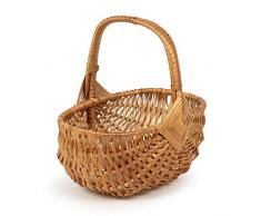 TYSK Design Kinderkorb klassisch (Größe und Form wählbar) Blumenkorb, Streukörbchen für Blumenkinder/Blumenmädchen, Osterkorb, Kinder-Einkaufskorb, Korb geflochten aus Weide
