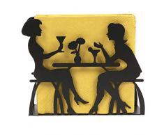 ORNAMI Serviettenhalter aus Metall, dekorativ, für Tische, Schwarz