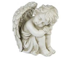 Mui Garten Dekor kleiner Eden Engel Deko Figur sitzend Engelsfigur Engelchen Fantasy Wohndeko Garden Decor