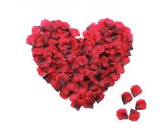 Shiny Flower 3000 Stück Seiden Rosenblätter, Rosenblüten Rosenblätter Blütenblätter Kunstblumen Dekoration für Hochzeit Party Romantik (Rot)