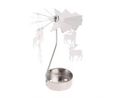 Yanhonin Kerzenhalter, drehbar, Metall, Karussell, perfekt für Weihnachten/Hochzeit, Innendekoration 01