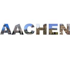 WANDTATTOO w585 mehrfarbige Wandschrift Aachen Wandaufkleber, 80x13 cm