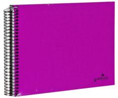 Goldbuch Spiralalbum, Bella Vista, 24x17 cm, 40 schwarze Seiten, Leinen, Pink, 20 964