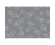 Susy Card 40028729 - Geschenkpapier Rolle Weihnachten, 2 m, Scribbled Circles grau , 1 Stück