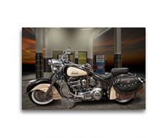 Calvendo Premium Textil-Leinwand 75 cm x 50 cm quer Indian Chief | Wandbild, Bild auf Keilrahmen, Fertigbild auf echter Leinwand, Leinwanddruck: Fotocomposing von Michael Pohl Technologie Technologie