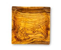 Holzschale Olivenholz ca. 15x15cm Schale Holz Dekoschale Natur Unikat Tischdeko Brotschale Snackschale