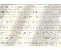 Susy Card 40003184 Weihnachts-Geschenkfolie, Motiv: Greetings, 2 m
