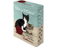 Nostalgic-Art 30301 Animal Club - Cats and Kittens, Vorratsdose XL