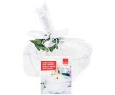 ArtiCasa rosenkerze im Glas 9,3x4,2 cm weiß/transparent