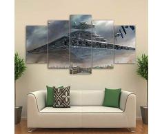 XLST HD 5 Stück Leinwand Kunst gedruckt Star Wars Malerei Wohnzimmer Wand Kunst Leinwand Poster Bild,A,30x50x2+30x70x2+30x80x1