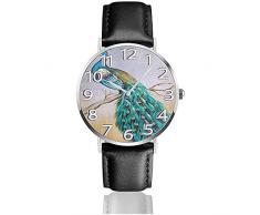 Ölgemälde Retro Elegante Pfau Uhren Pu Leder Armbanduhr Quarzuhr