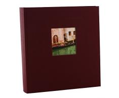 Goldbuch Fotoalbum mit Fensterausschnitt, Bella Vista, 25 x 25 cm, 60 weiÃe Seiten mit Pergamin-Trennblättern, Leinen, Bordeaux, 24892