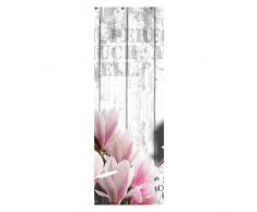 wandmotiv24 Türtapete Holz rosa Blüten 70 x 200cm (B x H) - Dekorfolie selbstklebend Tapete, Tür-Aufkleber, Türbild, Wandbild M0540