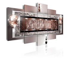 decomonkey Bilder Abstrakt 200x100 cm XXL 5 Teilig Leinwandbilder Bild auf Leinwand Vlies Wandbild Kunstdruck Wanddeko Wand Wohnzimmer Wanddekoration Deko | Modern