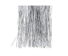 1St. Lametta 40x50cm silber Laser // Weihnachtsgirlande Silvester Karneval Weihnachten Deko Christbaumschmuck Girllande