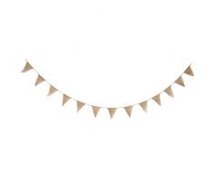 Hosaire 13x Banner Flaggen Vintage Wimpelkette Jute Banner Hochzeit Geburtstag Party Dekoration