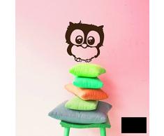 Wandtattoo Wandaufkleber niedliche süße Eule niedliches süßes Eulchen Eulen Uhu M1510 AKTIONSPREIS - ausgewählte Farbe: *Schwarz