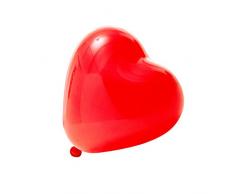 logei® 100St Herz-Luftballons Liebe Herz Luftballons Herzballons Ballons Deko für Valentinstag, Verlobung, Hochzeit (Rot)