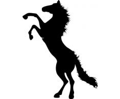 INDIGOS 4052166132848 Wandtattoo W603 Tribal schÃ¶nes stehendes Pferd Wandaufkleber 80 x 61 cm, schwarz