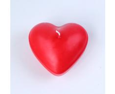 Schwimmkerzen Herz Valentinstag Herzkerze Herzform groß 1 Stück rot Ø ca. 8 cm