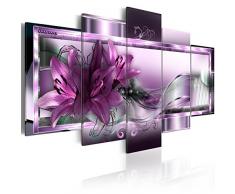 murando - Bilder 225x112 cm - Vlies Leinwandbild - 5 Teilig - Kunstdruck - modern - Wandbilder XXL - Wanddekoration - Design - Wand Bild - Blumen Abstrakt b-C-0153-b-p