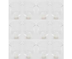 Novaliv 12x Teelichtaufsatz klar 8 cm Glasaufsatz für Kerzenleuchter Kerzenständer Glas Adventskranz Teelichthalter Stabkerzenhalter Kerzenpick 6cm